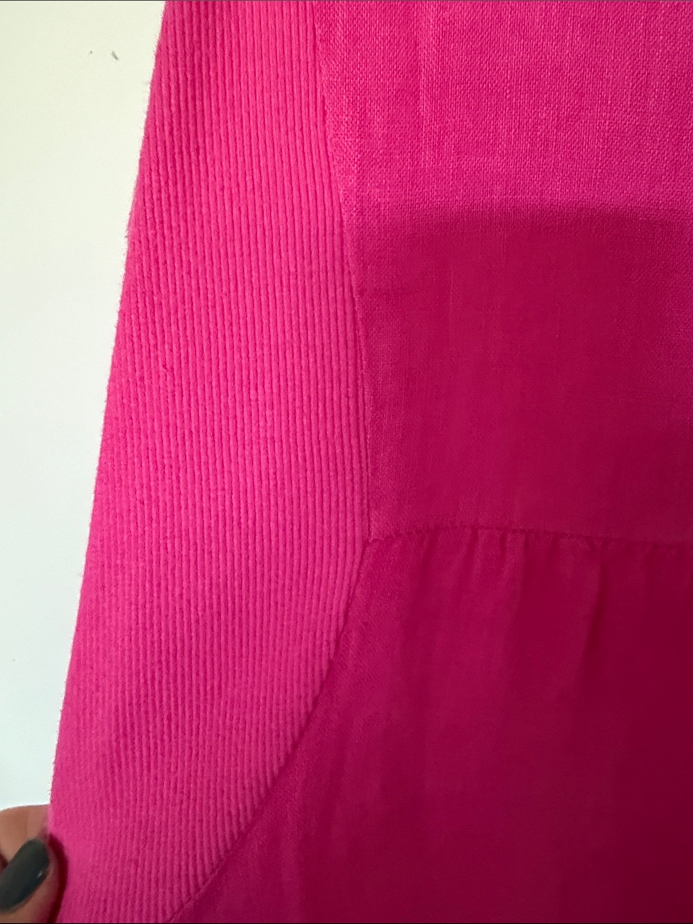 Sleeveless Linen Tunic Dress in Bright Fuchsia made in Italy Terzo Millenio - Picture 4 of 10
